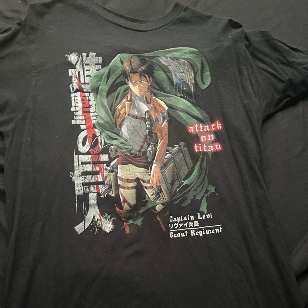 Ripple Junction Black and Green Short Sleeve Anime Tee